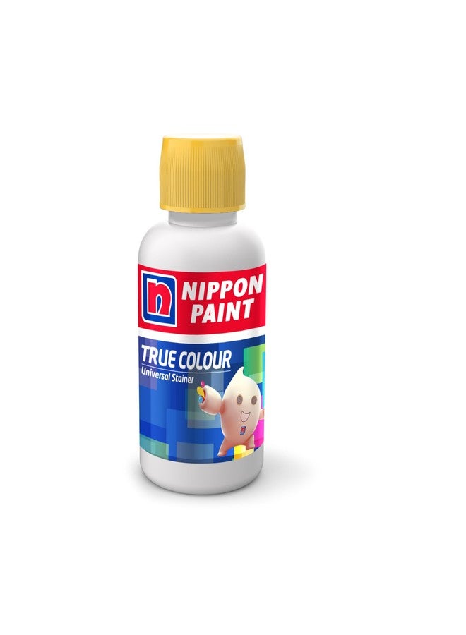 Nippon Paint صبغة نيبون بينت ترو كلر العالمية (أكسيد أصفر، 50 مل) - صبغة عالية التركيز قابلة للذوبان في الماء، غير سامة، لا تتلاشى - مناسبة للمستحلبات البلاستيكية، والمينا، والدهانات، والدهانات الزيتية - للاستخدام المنزلي - Image 1